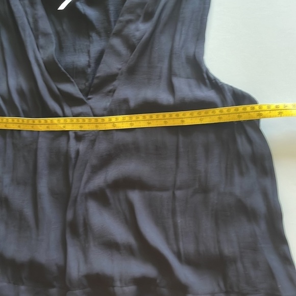 Free People Women's Pintucked Ruffled High Low Tunic,Black,V-Neck,Flowy,Size XS - Picture 10 of 11